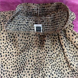 SHEIN Animal Print Smocked Shorts